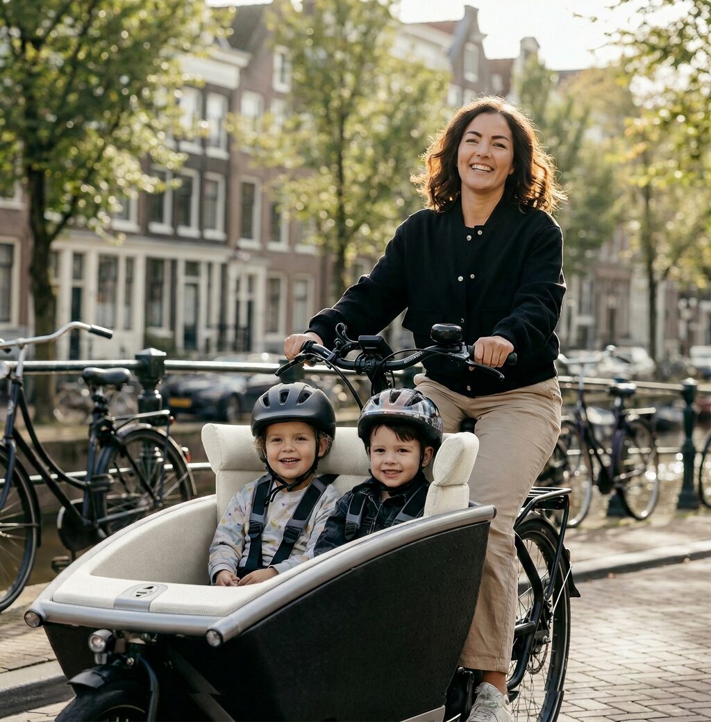 Bakfietskussen voor Carqon in premium outdoorstof
